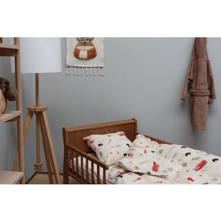 Baby sengetøj - 100% blød bomuld - Sengesæt til baby 70x100 cm - Sengetøj med brandvæsen ikoner