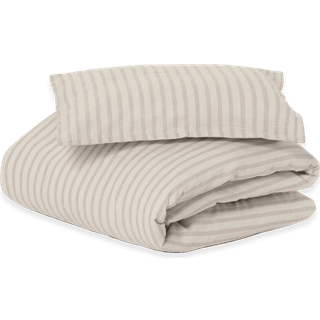 Garbo & Friends Stripe Mauve Sengesæt 70x80 + 28x35 Cm - Børnesengetøj Økologisk Bomuld Beige - GF110263-8100-11SE