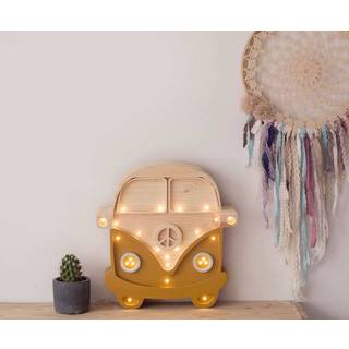 Little Lights Lampe Van, Sennepsgul/Træ