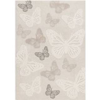 KMCarpets Gulvtæppe Sommerfugl 120x170, Creme