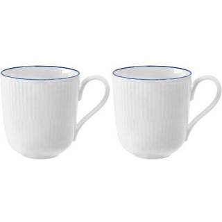 Royal Copenhagen Blue Line krus hvid/blå 28 cl 2 Stk.