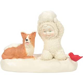 Afdeling 56 Snowbabies Christmas Memories A Corgi Christmas figur 3,78 tommer flerfarvet