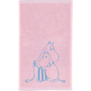 Moomin Arabia Familietid håndklæde lyserød 30x50 cm
