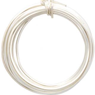 Beadsmith Square Craft Wire - Wire Elements - Soft Temper - 18 Gauge 4 Yard Coil - Silver Color - Beading Wire, der bruges til smykkefremstilling