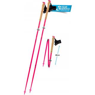 Komperdell Carbon Cloud FXP Team Vario Trailrunnig-stokke størrelse 105-125 cm farve pink