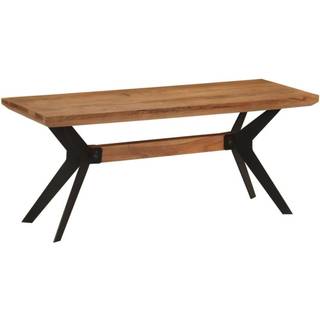 spisebænk 110x40x46 cm massivt akacietræ og stål