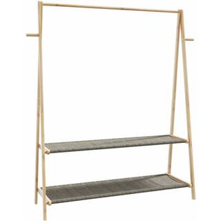 Tøjstativ Med Hylder Og Hjul 96X45,5X155,5 Cm - Stof / uden hjul / 132 cm