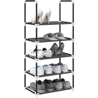 Skostativ 8-Etagers Ikke-Vævet Stof Sort - 44 x 28 x 94 cm