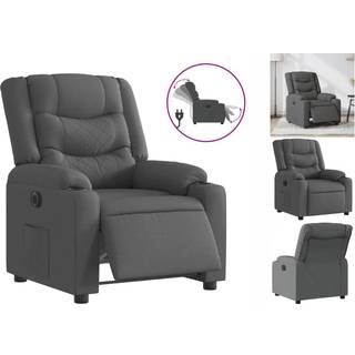 Massagestol Stof Mørkegrå - Nej / Eldrevet tilbagelæningsfunktion