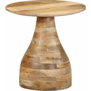 Sidebord Ø40X40 Cm Massivt Mangotræ - Naturfarvet