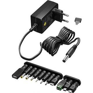 Universal strømforsyning 3-12V Max 1,0 A (10 stik + USB)