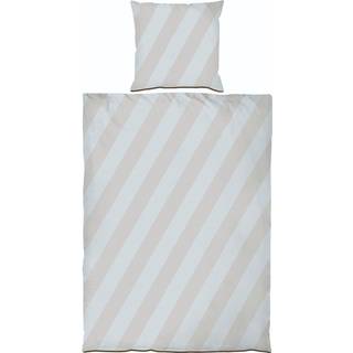 Mette Ditmer Diagonal Sengesæt Light Grey & Sand - 140x220