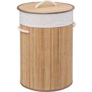 Vasketøjskurv i bambus (2 varianter) - Natur - 30cm x 30cm x 50cm - Adeline