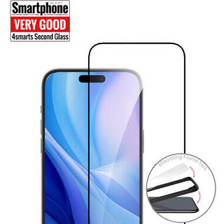 iPhone 16 Pro 4smarts Second Glass Hærdet Glas m. Monteringsramme - Case Friendly - Gennemsigtig