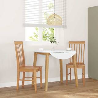 Spisebordsstole Massivt Gummitræ - Naturfarvet