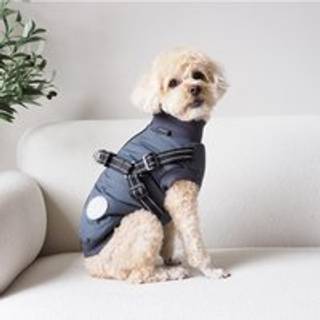 PB jakke m. sele+lynlås grå, M