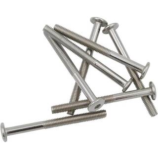 HOME It® samlerskruer til møbler, M6 x 65mm, 8 stk. rustfrit stål