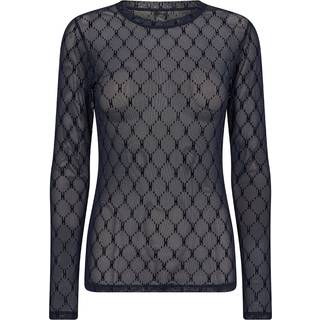HYPE THE DETAiL mesh blouse - Blue