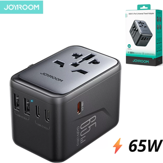 Joyroom 65W GaN Universal rejseadapter 3 USB-C & 2 USB-A