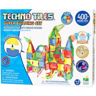 L?ringsrejsen: Techno Fliser Super S?t uddannelsesm?ssigt stamme f?rskolestabling Leget?jskonstruktion Byggeklodser 400+ stykker Leget?j og gaver