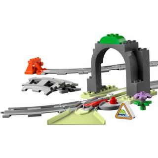 LEGO Duplo Town Train Tunnel and Tracks Expansion Set - 10 ekstra stykker togspor - b?rnehave og sm?barnstog s?t aldre 2+ - bygning leget?j til d
