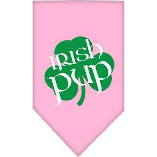 Irish Pup Screen Print Bandana ljusrosa stort