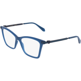 Ferragamo Donna SF3024 423 Optiske stel Acetato Blu Cat Eye Normale
