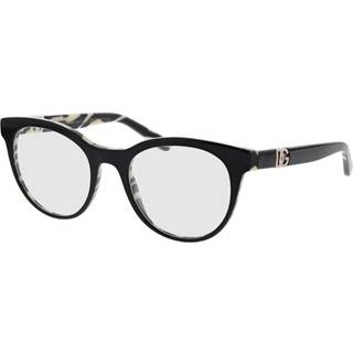 Dolce & Gabbana DG3399 3372 52 Briller Kvinder Black - Black On Zebra Print - 52mm