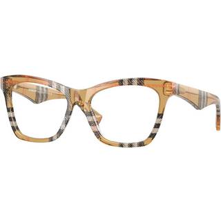 Burberry BE2416F Asian Fit 4146 52 Briller Kvinder Brun - Checkered Sand Brown - 52mm