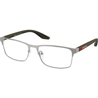 Prada Linea Rossa Mand PS 50PV 5AV1O1 Optiske stel Stål Grå Transparent Firkantet Normal