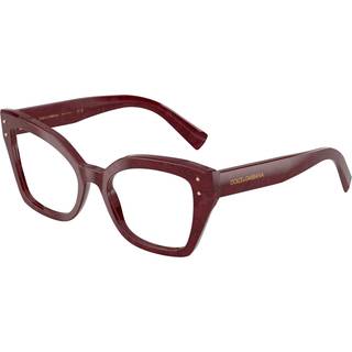 Dolce & Gabbana DG3386 3442 53 Briller Kvinder Burgunder - Shiny Bordeaux Lace - 53mm