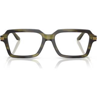 Dolce & Gabbana Mand DG3401 3447 Optiske stel Acetat Grøn Transparent Firkantet Normal