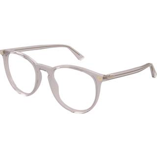 Gucci Kvinde GG0027O 011 Optiske stel Acetat Grå Transparent Rund
