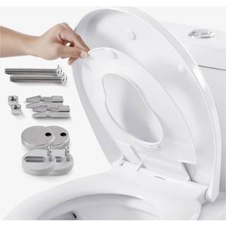 Arebos® Oval toiletsæde med børnesæde | blød lukkemekanisme | antibakteriel i overensstemmelse med ISO 22916