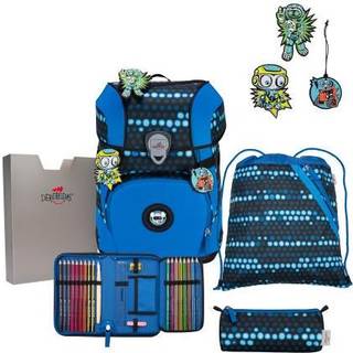 DerDieDas ErgoFlex Tiny Superflash Blue Robot Schulranzenset
