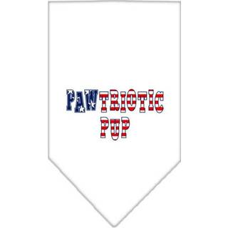 PAWTRIOTIC PUP SCREEN Print Bandana White Large
