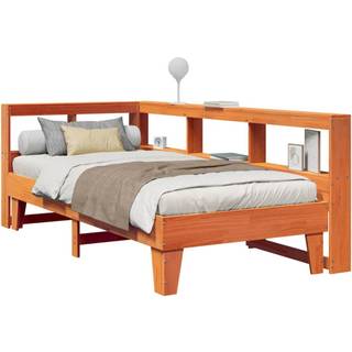 Seng Med Reol Uden Madras Massivt Fyrretræ - Gyldenbrun / 75 x 190 cm