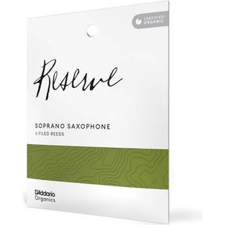 Daddario Organic Reserve Soprano Saxophon Reeds - Sopran Sax Reeds Arkiveret styrke 2,5 3 -pack