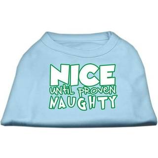 Trevligt tills bevisad stygg skärmtryck husdjurskjorta baby blå xs