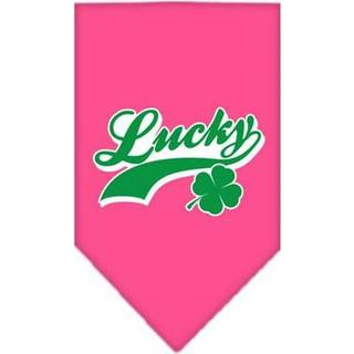 Lucky Swoosh Screen Print Bandana Bright Pink Small