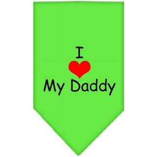 Jag hjärta min pappa skärm tryck bandana lime grön liten liten