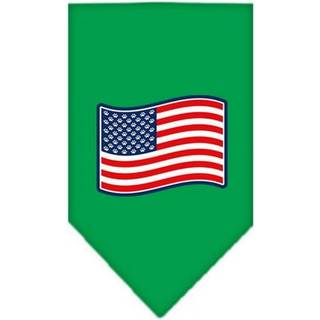 Tassar och ränder skärmtryck bandana smaragd grön liten