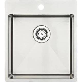 Lavabo Kubus 440 soft stålvask med kurveventil 440x500 mm