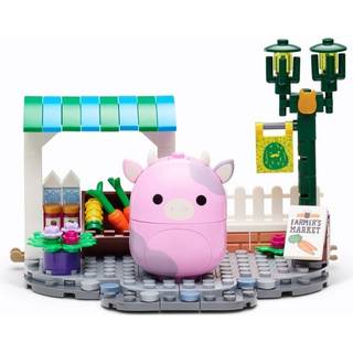 BLDR Squishmallows Patty's Farmers Market Byggesæt: Patty den lyserøde ko byggbar figur til 8+ årige fans