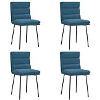 Spisebordsstole Velour - 4 / Blå