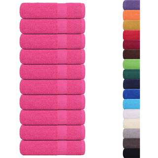 håndklæder 10 stk. 50x100 cm 360 g/m2 100 % bomuld lyserød
