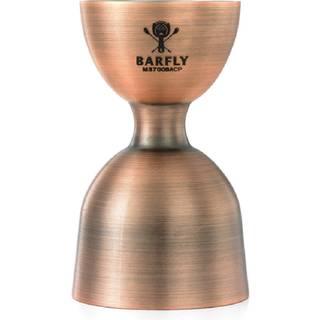 Barfly M37006ACP Heavy-Duty Straight Rim Bell Jigger 1 oz x 2 oz Antik kobber