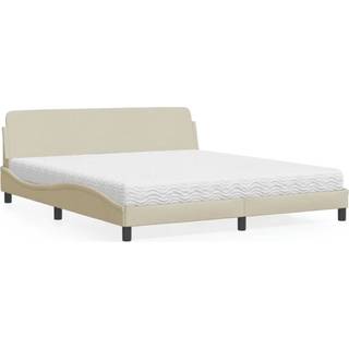 Seng Med Madras Stof - Creme / 180 x 200 cm