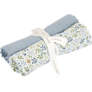 Little Dutch Forest Adventure & Denim Blue Tæpper/ Stofbleer i Musselin 2-pak, Blå