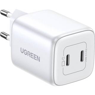 Ugreen GaN Hurtiglader 2x USB-C, 45W - Hvid